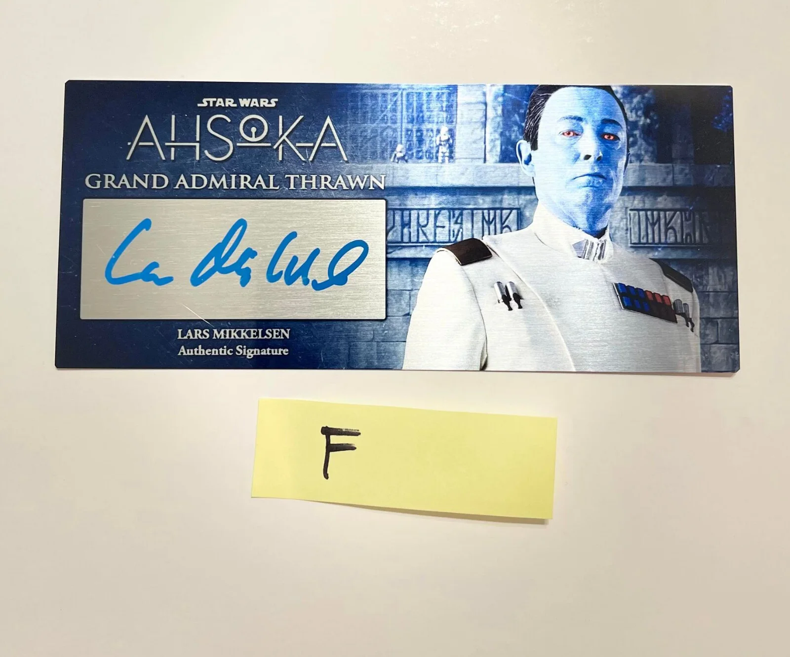 Natasha Liu Bordizzo — Star Wars AHSOKA Grand Admiral Thrawn 3x7in Plaque signed SWAU COA