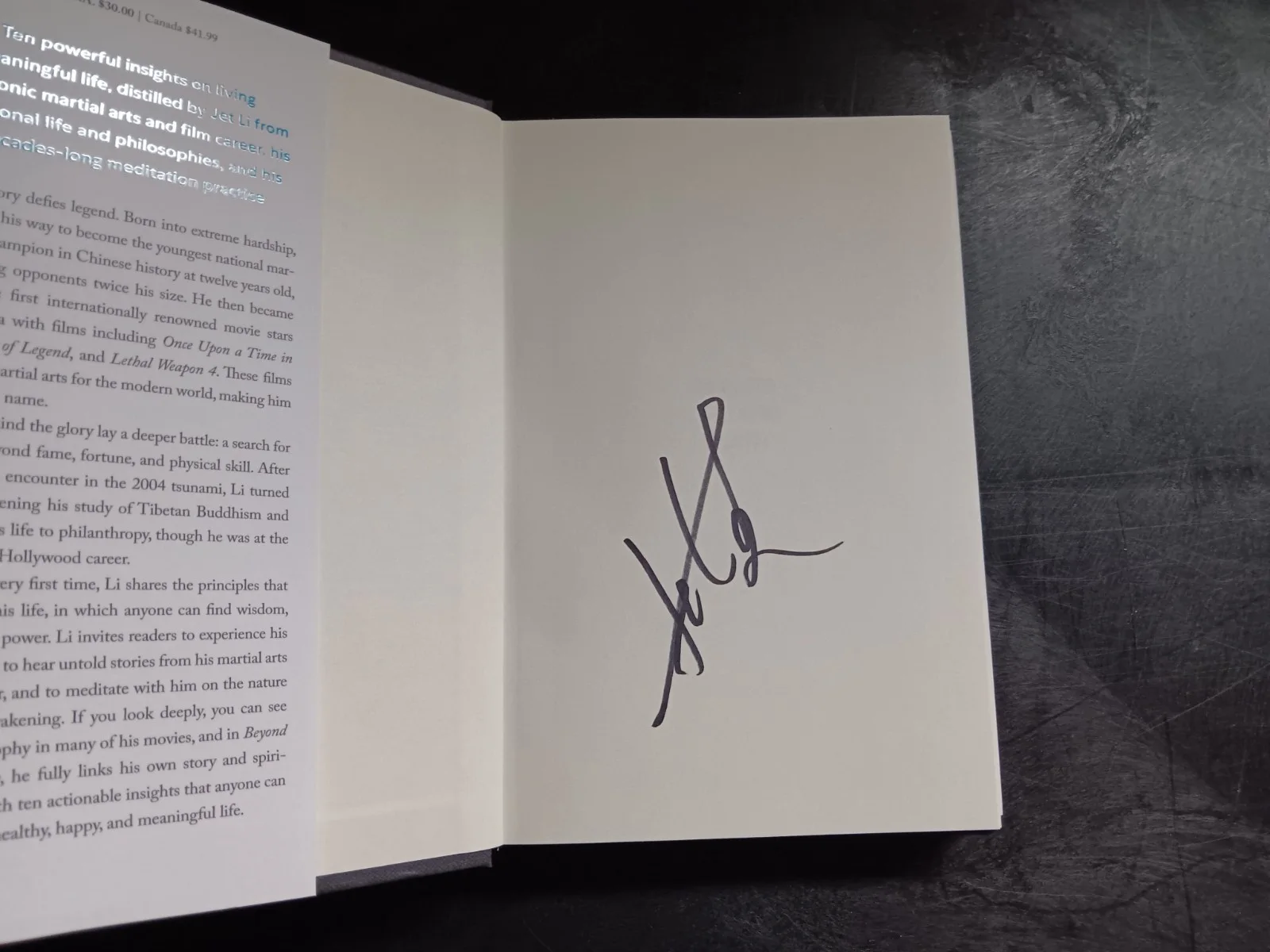 Jet Li — Jet Li Autographed Beyond Life And Death Hardcover 1st Edition, image 3