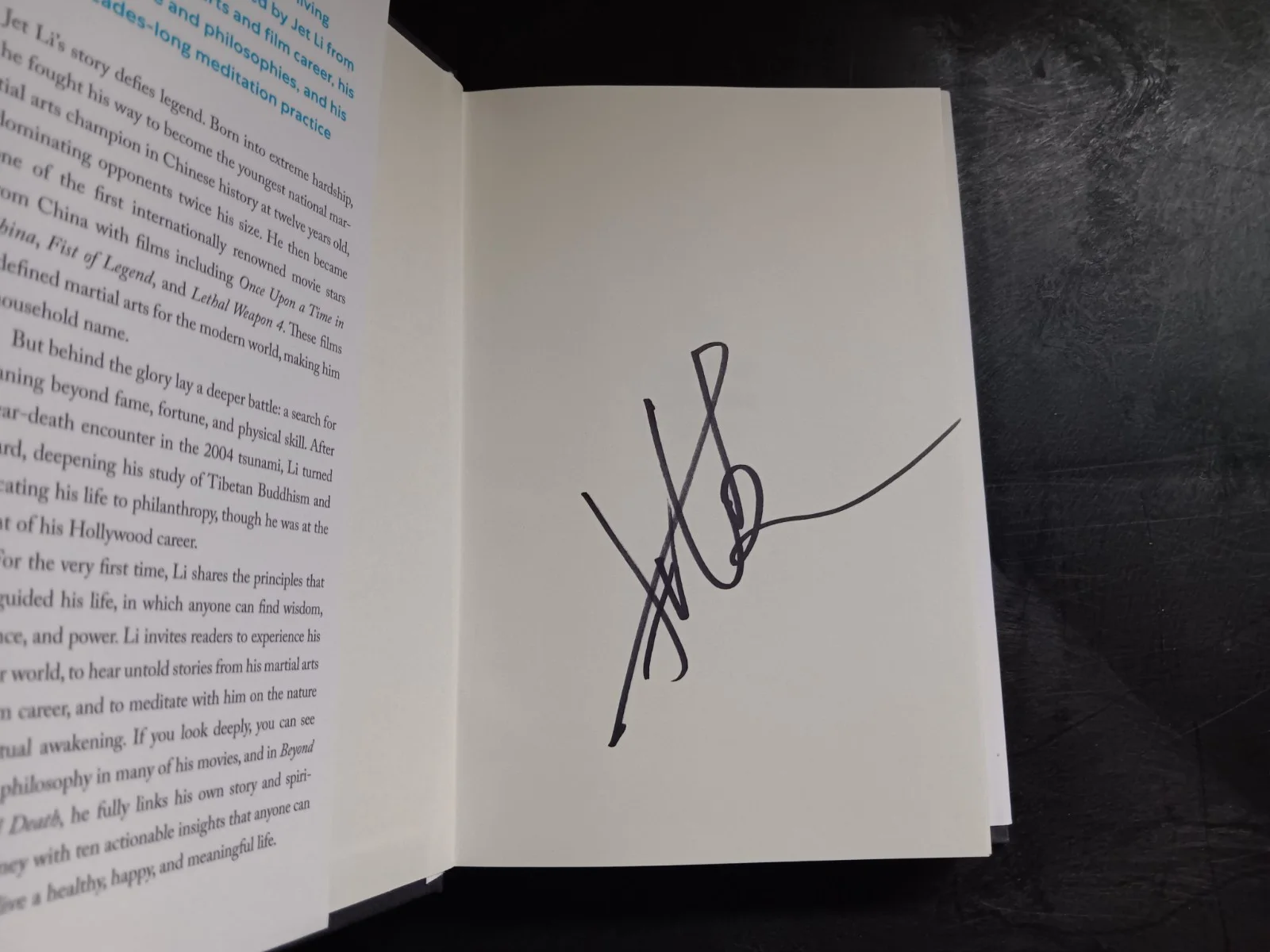 Jet Li — Jet Li Autographed Beyond Life And Death Hardcover 1st Edition, image 4