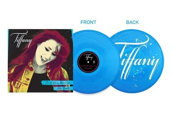 TIFFANY I Think We're Alone Now with Signed Art Card Blue 12" Vinyl Single, image 2