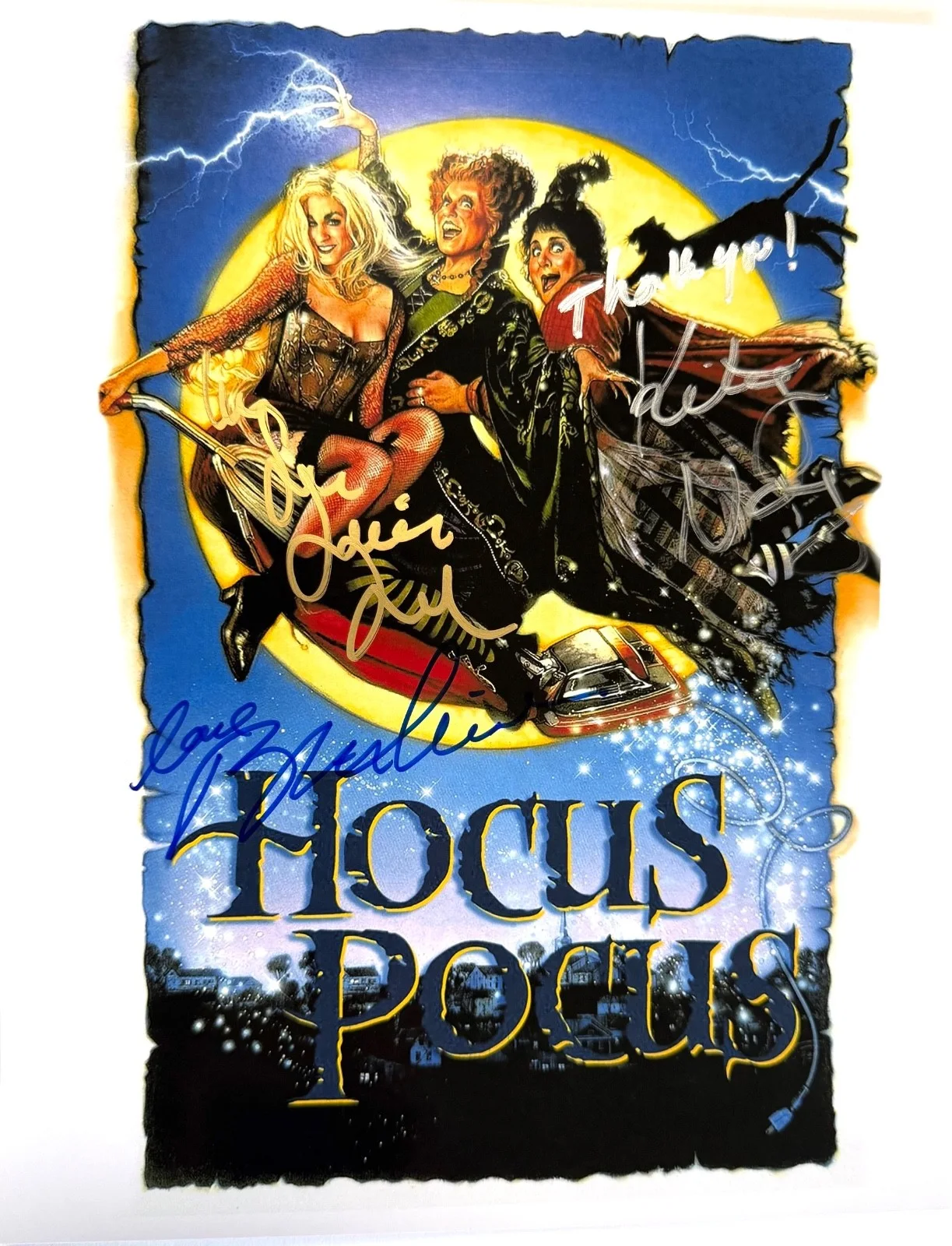 Cast — HOCUS POCUS 8x10 photo cast signed by BETTE MIDLER SARAH JESSICA PARKER & NAJIMY