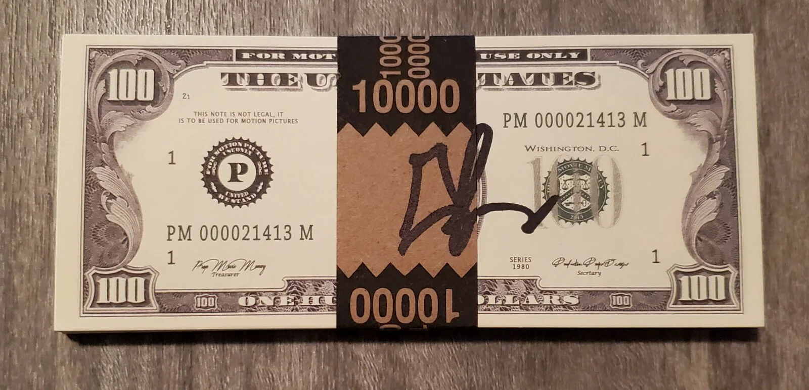 George Jung — George Jung Signed Movie Prop $10K Brick Of Money Blow Drug Smuggler Boston RAD, изображение 2