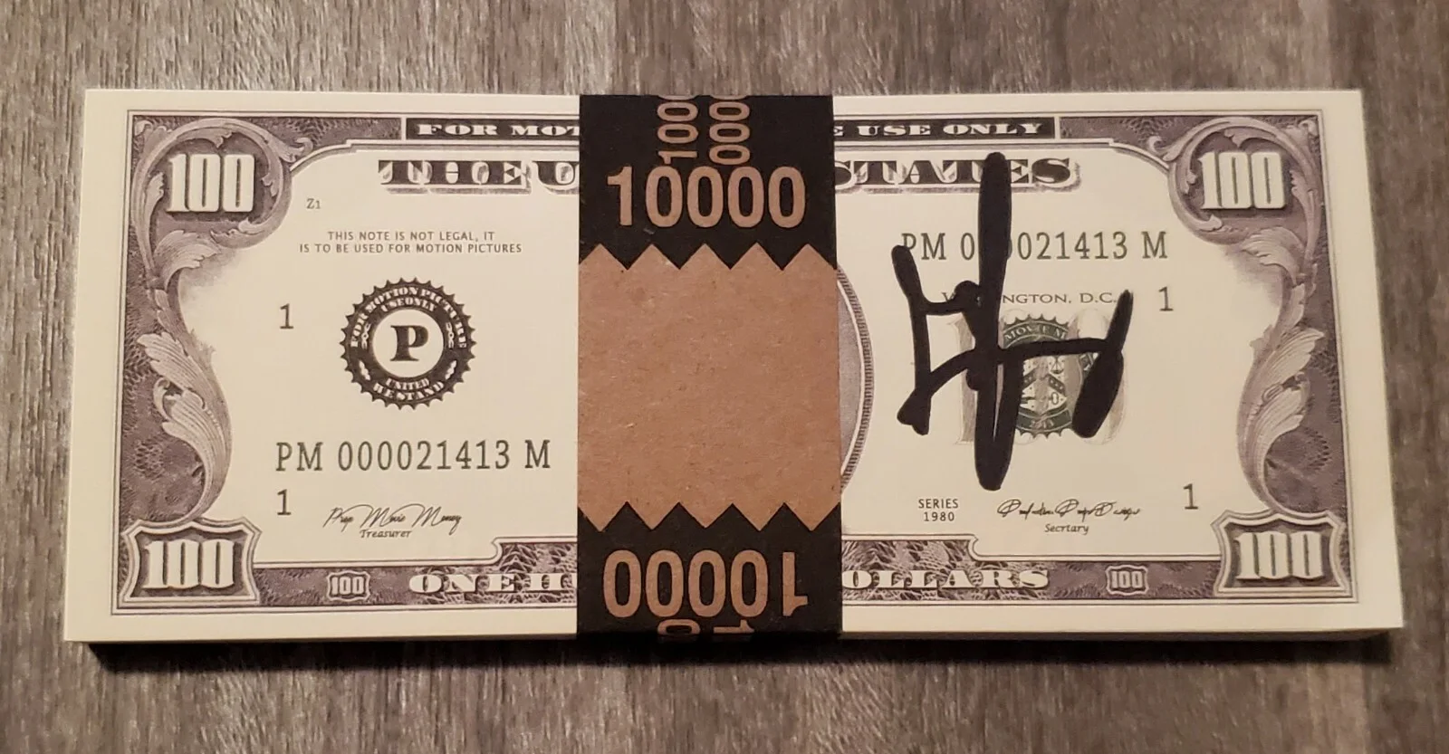 George Jung — George Jung Signed Movie Prop $10K Brick Of Money Blow Drug Smuggler Boston RAD, изображение 3