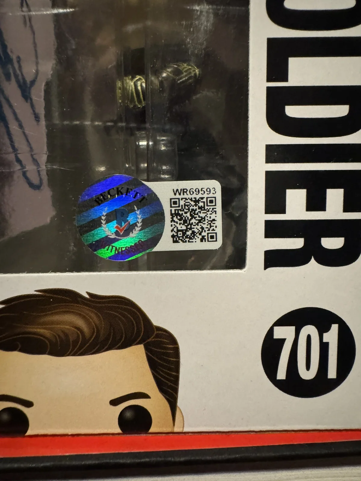 Sebastian Stan signed Winter Soldier Funko Pop! 701 autograph ~ Beckett BAS WIT, image 3