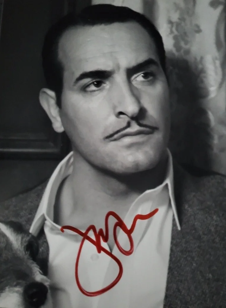 Jean dujardin — JEAN DUJARDIN SIGNED AUTOGRAPHED 8x10 B&W PHOTO "THE ARTIST" MOVIE COA