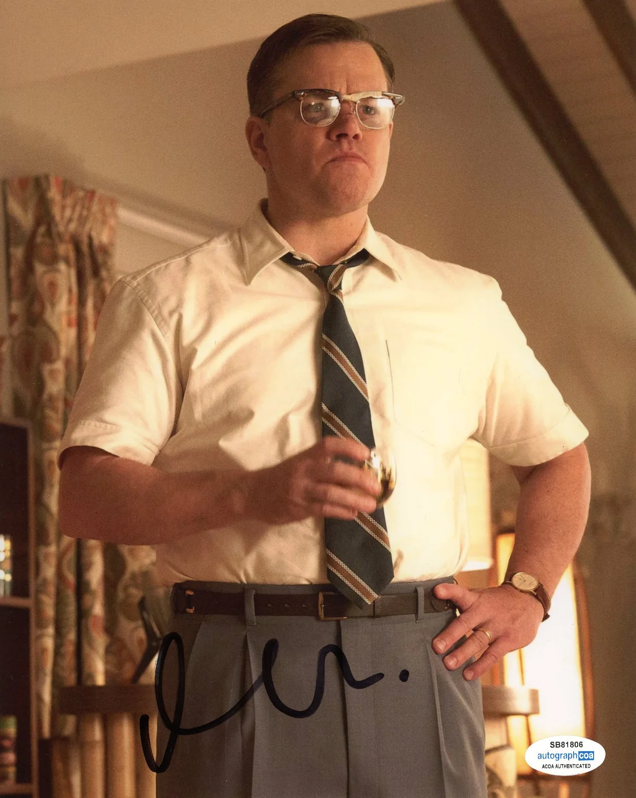 Matt Damon — Matt Damon Signed Autographed SUBURBICON 8x10 Photo ACOA A, image 2