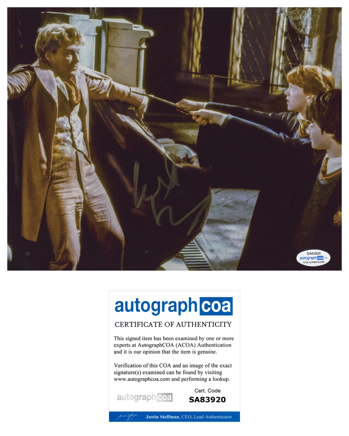 Kenneth Branagh — Kenneth Branagh Signed HARRY POTTER Gilderoy Lockhart 8x10 Photo PROOF ACOA L