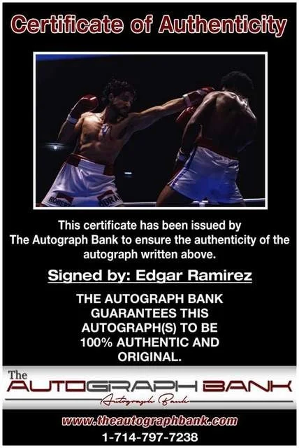 Edgar Ramirez — Edgar Ramirez authentic signed celebrity 10x15 photo W/Certificate Autographed 2, image 2