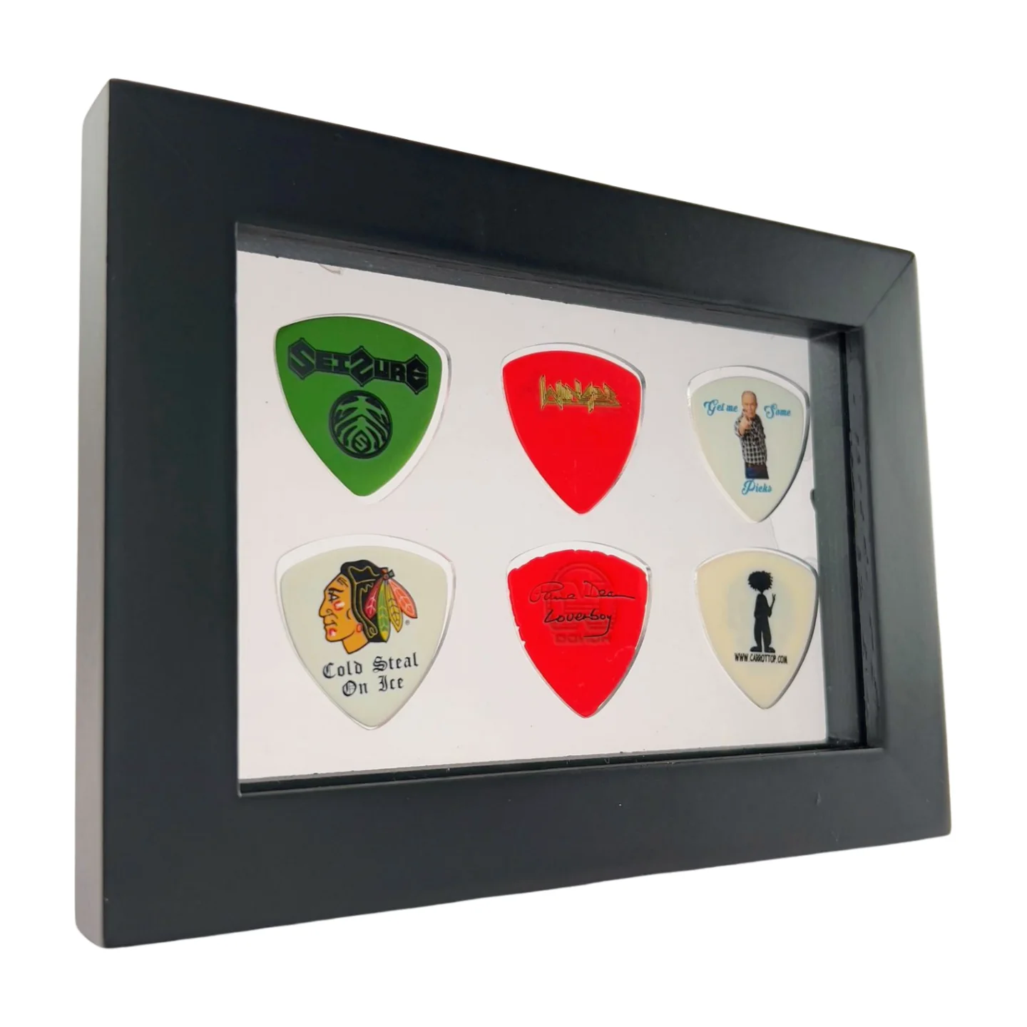 PLECTRUM SPECTRUM 4" x 6" ROUNDED BASS Guitar Pick Display-CLEAR-FRAME INCLUDED, image 2