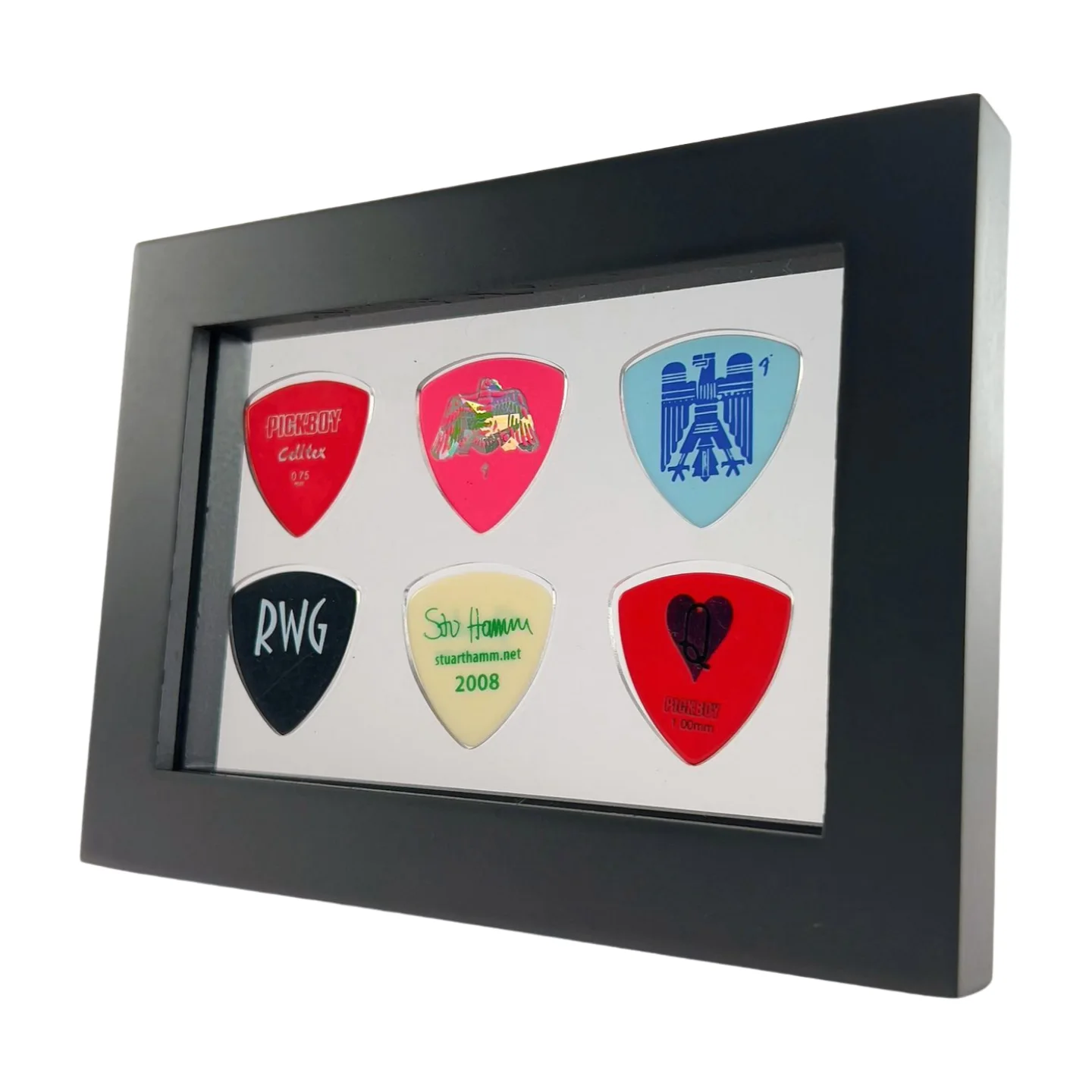 PLECTRUM SPECTRUM 4" x 6" ROUNDED BASS Guitar Pick Display-CLEAR-FRAME INCLUDED, image 3