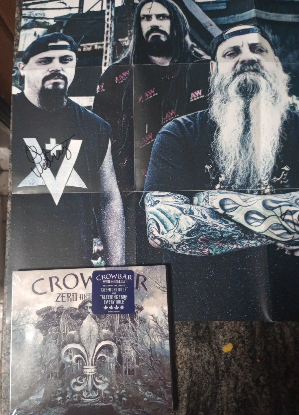 Zero & Below by CROWBAR Signed Autographed Insert by All & Sealed CD, изображение 2