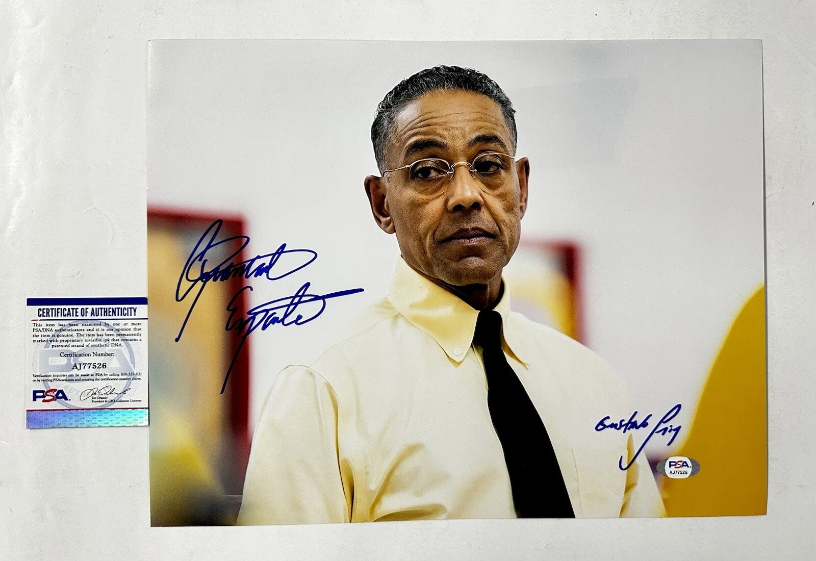 Giancarlo Esposito — Giancarlo Esposito Signed Breaking Bad Gustavo “Gus” Fring 11x14 With PSA COA