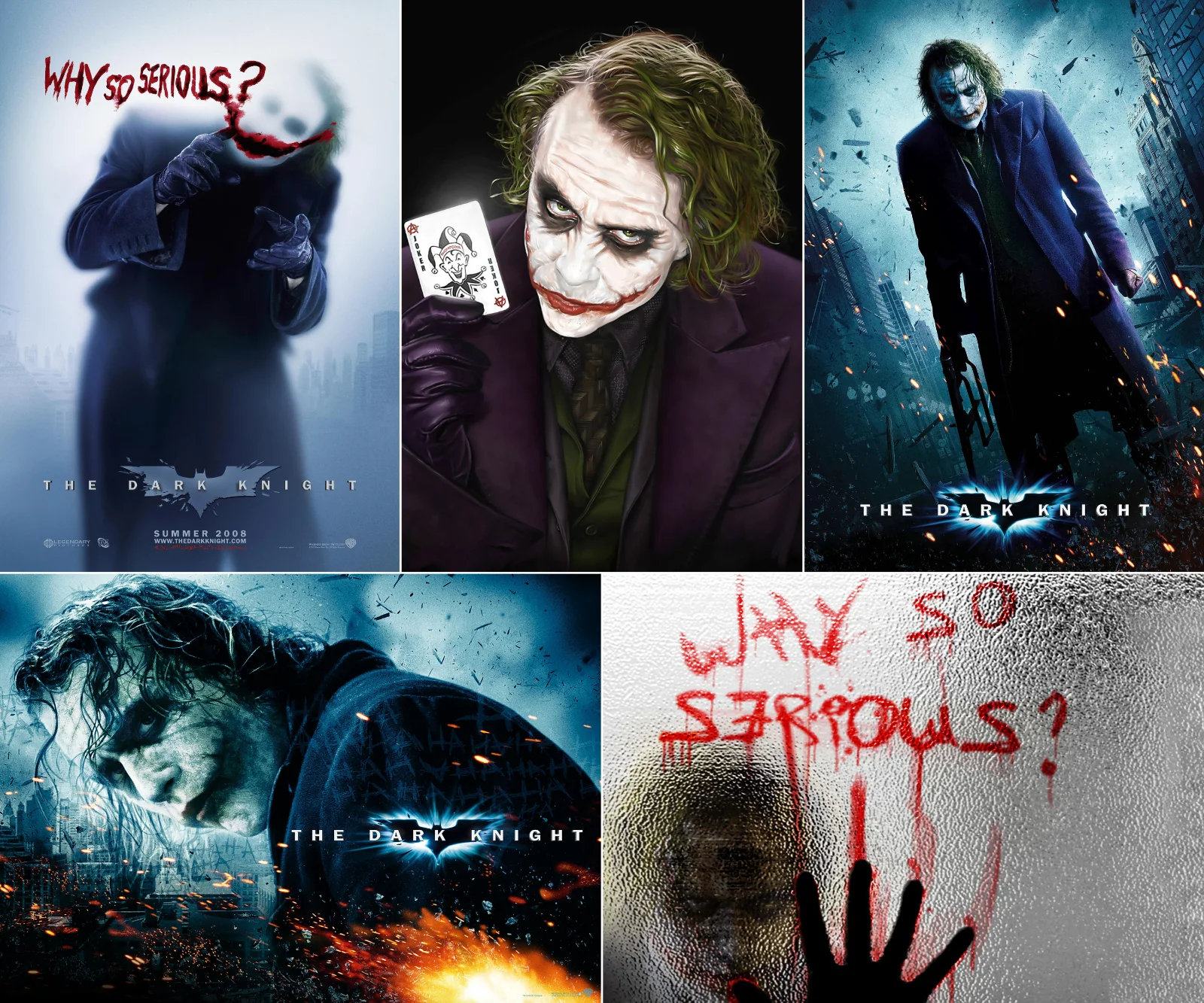 Large A0 Heath Ledger Joker So Serious Dark Knight Batman Movie Wall Art Poster, изображение 2