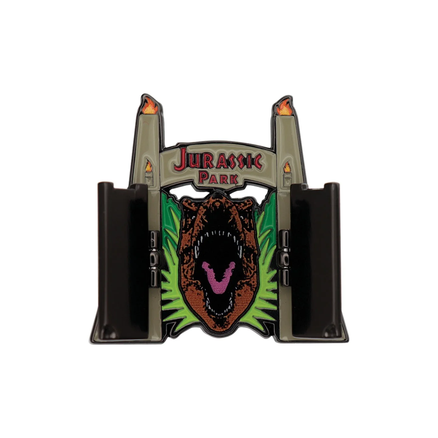 Jurassic Park Gates Limited Edition Hinged Enamel Pin Badge - Individual Number, изображение 4