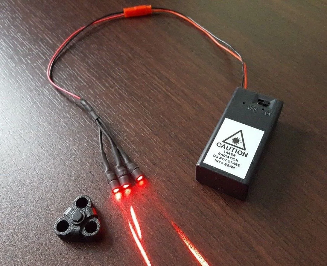 Tri-Laser for Predator bio mask #Aliens AVP # Halloween Cosplay 3 red dots laser, image 2
