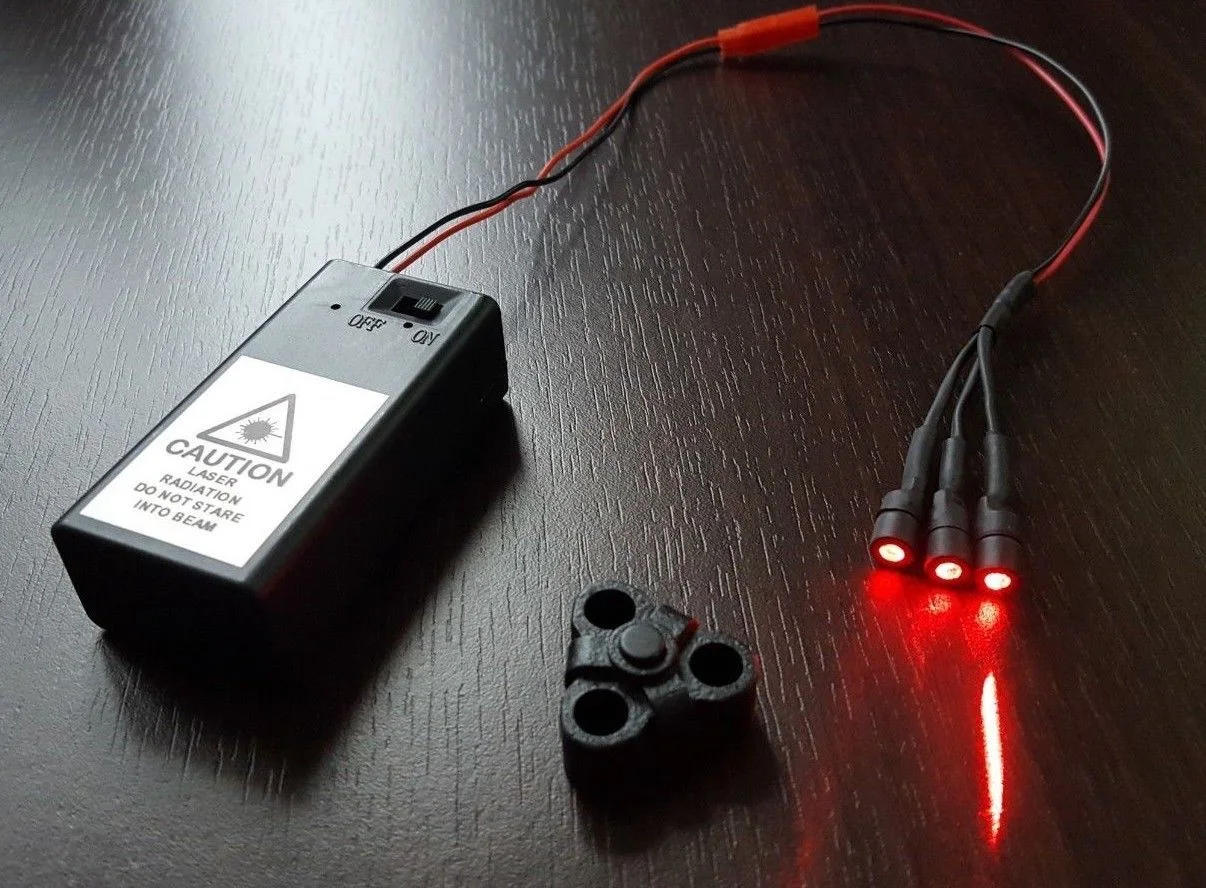 Tri-Laser for Predator bio mask #Aliens AVP # Halloween Cosplay 3 red dots laser, image 4