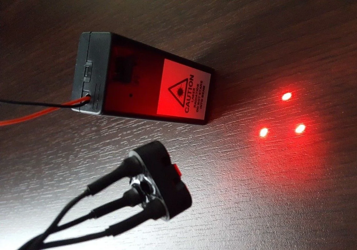 Tri-Laser for Predator bio mask #Aliens AVP # Halloween Cosplay 3 red dots laser, image 5