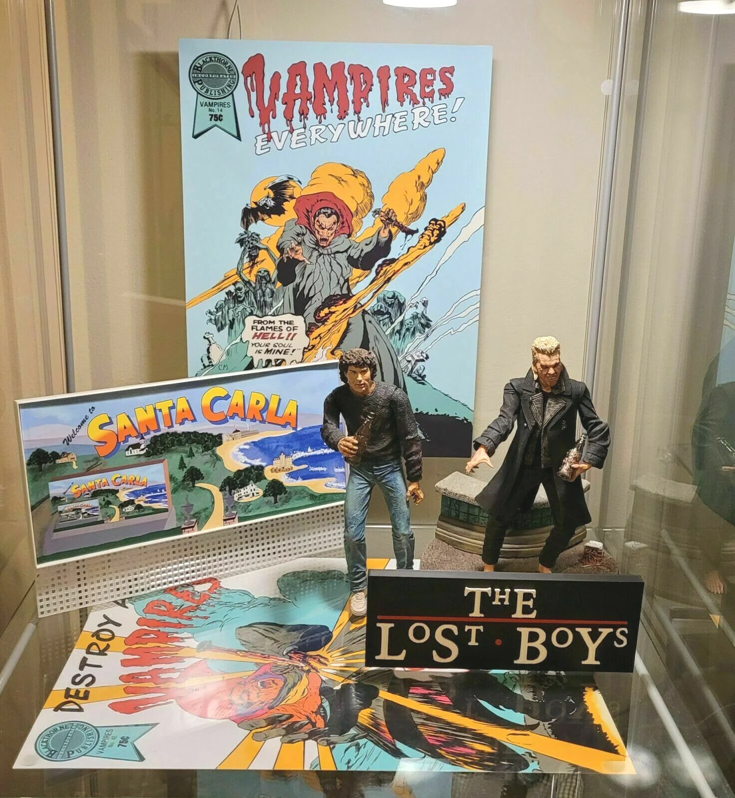The Lost Boys Display Logo Text Stand Collectable Horror Comedy Vampires Bikers, image 3