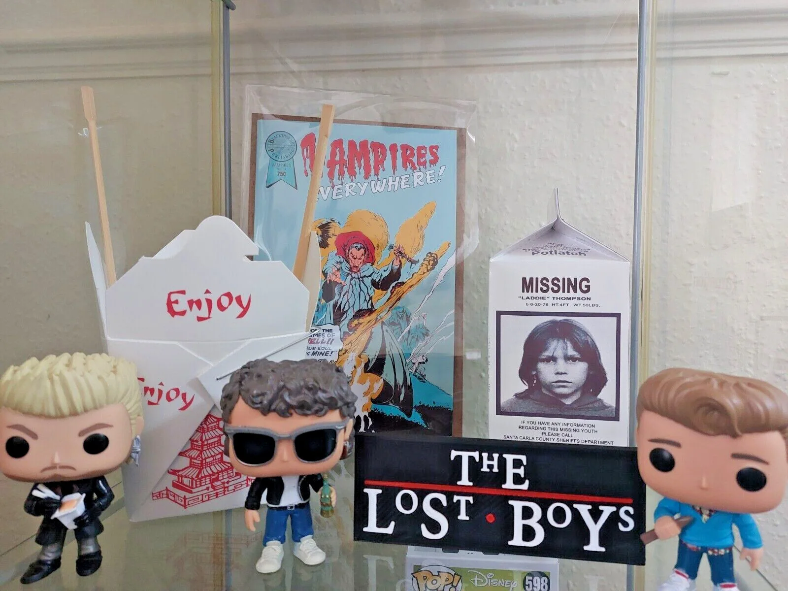 The Lost Boys Display Logo Text Stand Collectable Horror Comedy Vampires Bikers, image 4