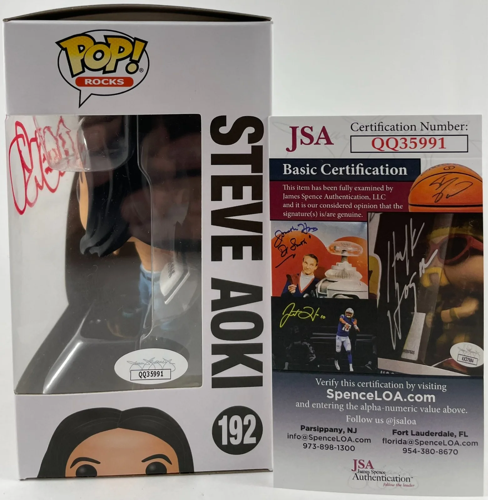 Steve Aoki — Steve Aoki Signed Funko POP! Vinyl Figure #192 Authentic Autograph DJ JSA COA, image 2