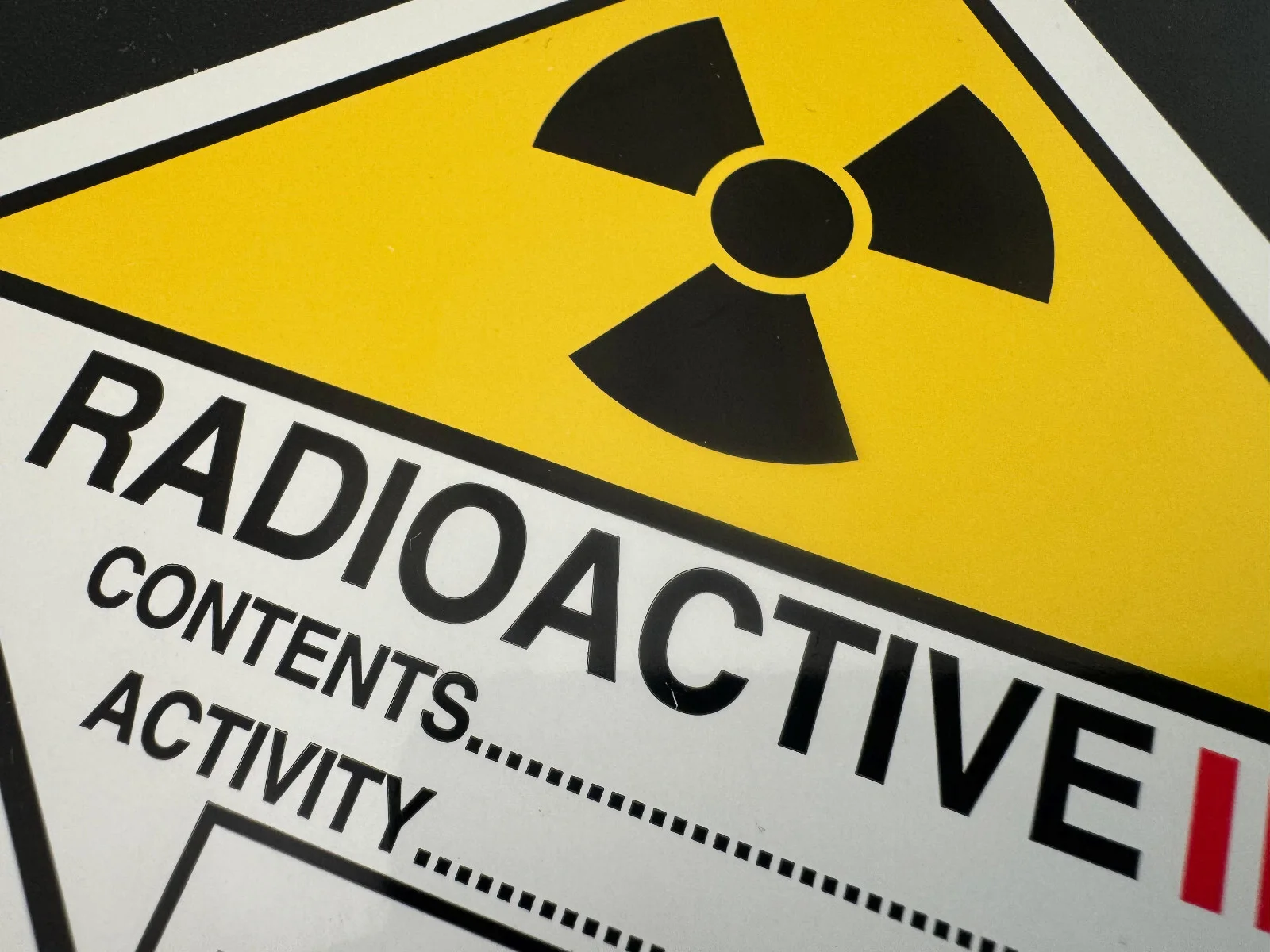 Back to the Future - Radioactive III Plutonium Case Prop Stickers x 6 NEW STOCK, image 2