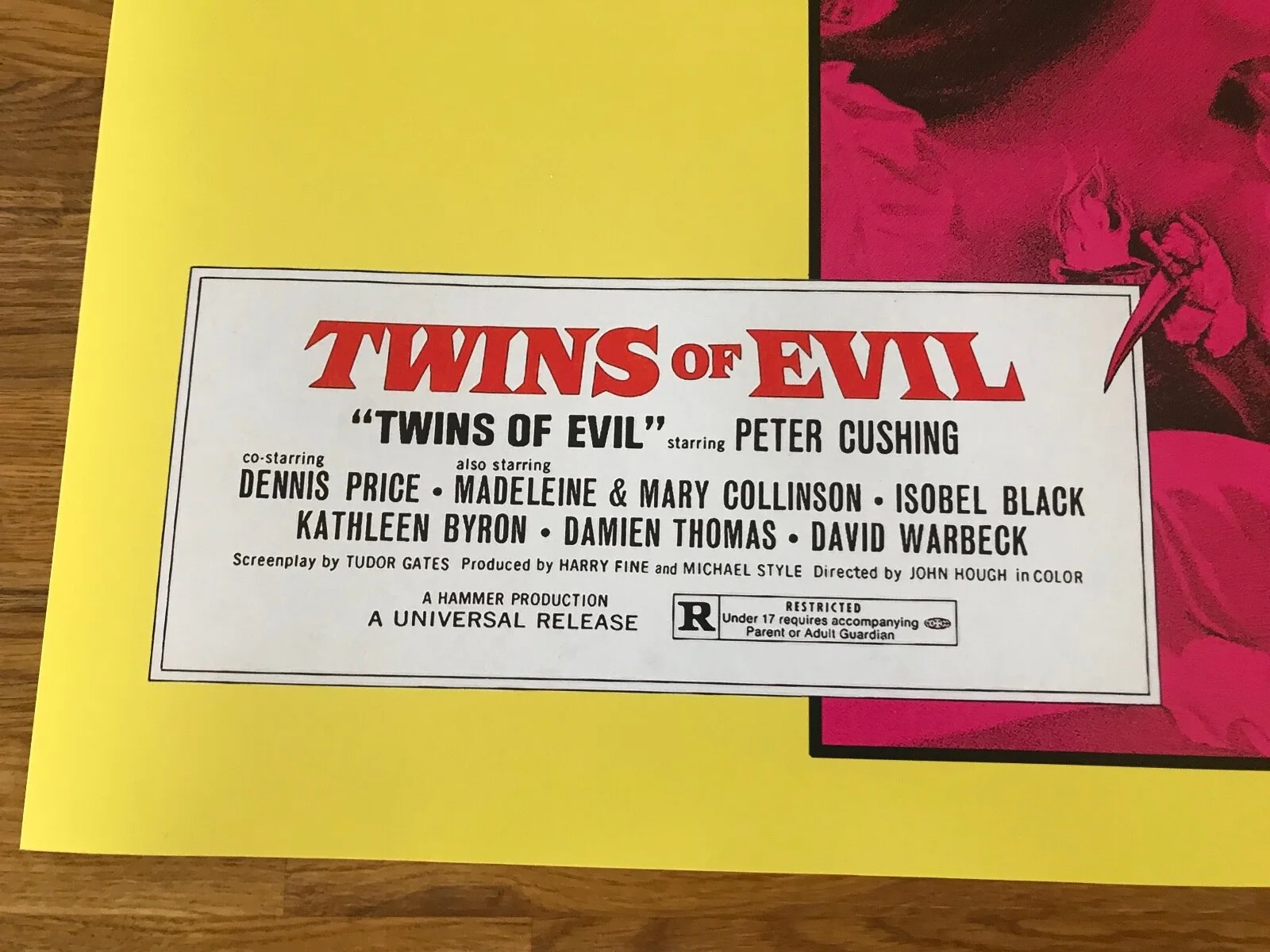 Poster Twins of Evil 420mm x 594mm (A2), image 3