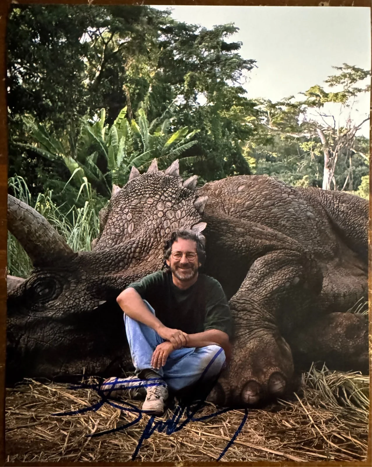 STEVEN SPIELBERG — STEVEN SPIELBERG JURASSIC PARK 8.5X11 SIGNED PHOTO AUTOGRAPH POSTER REPRINT