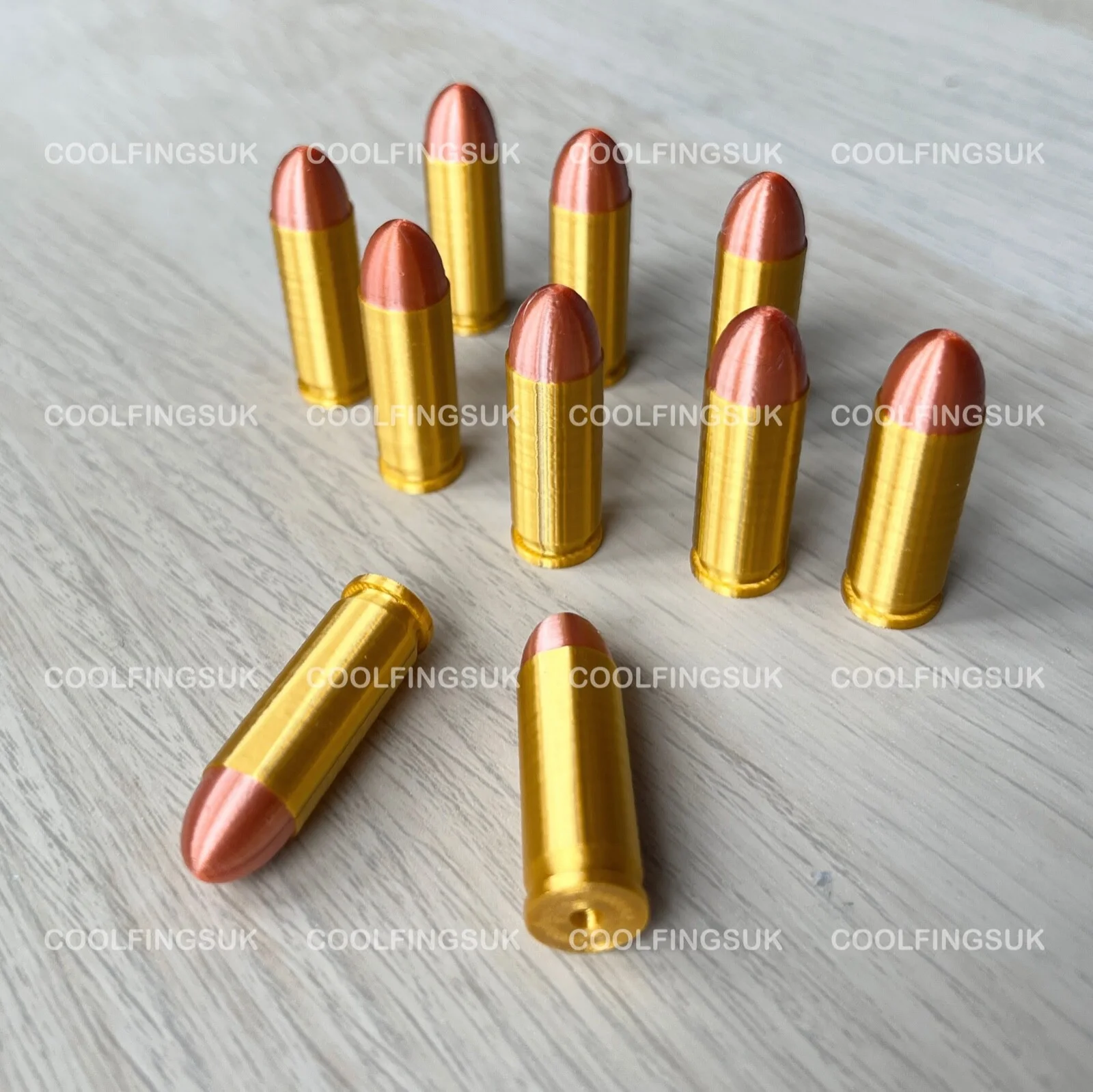 3D Printed Replica lifesize Colt 45 Cal Long Bullets For Cosplay Movie Prop, изображение 2