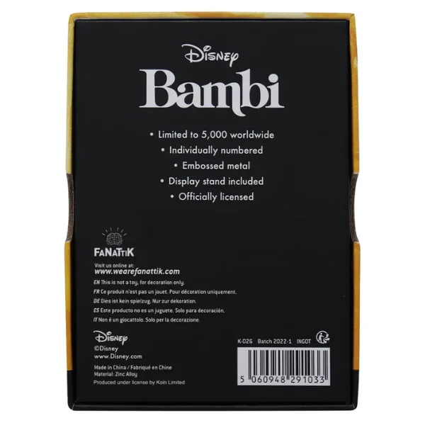 Disney Limited Edition Bambi FaNaTtiK Ingot, image 2