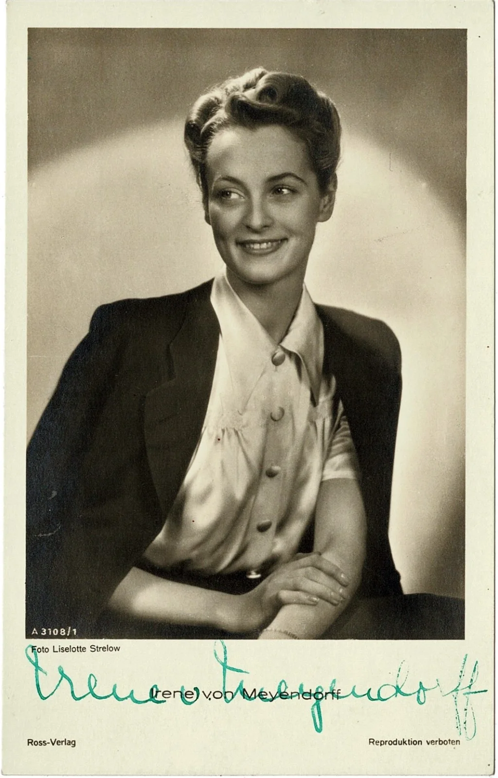 Irene von Meyendorff — Irene von Meyendorff, 2 Original Signed Photos, Ross CoA, image 3