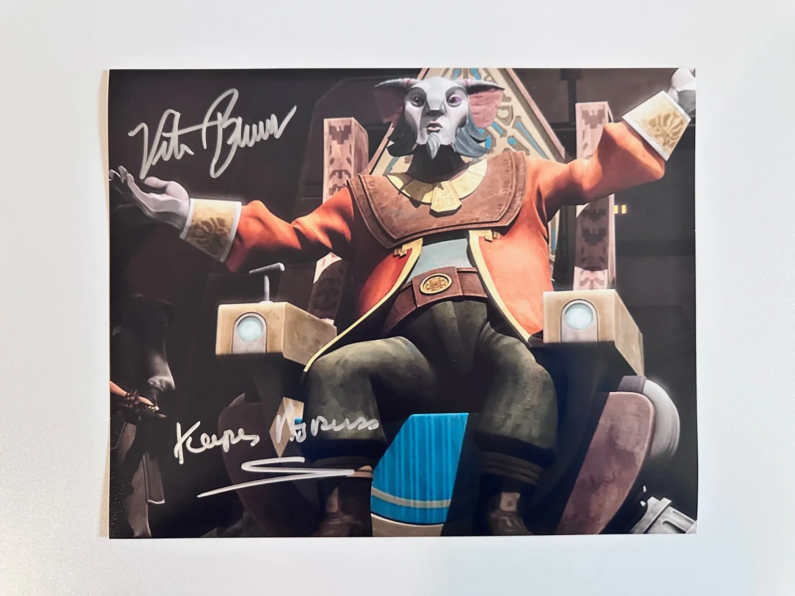 Victor Brandt — Victor Brandt Signed 8x10 Star Wars: The Clone Wars Keeper Agruss Autograph Rare
