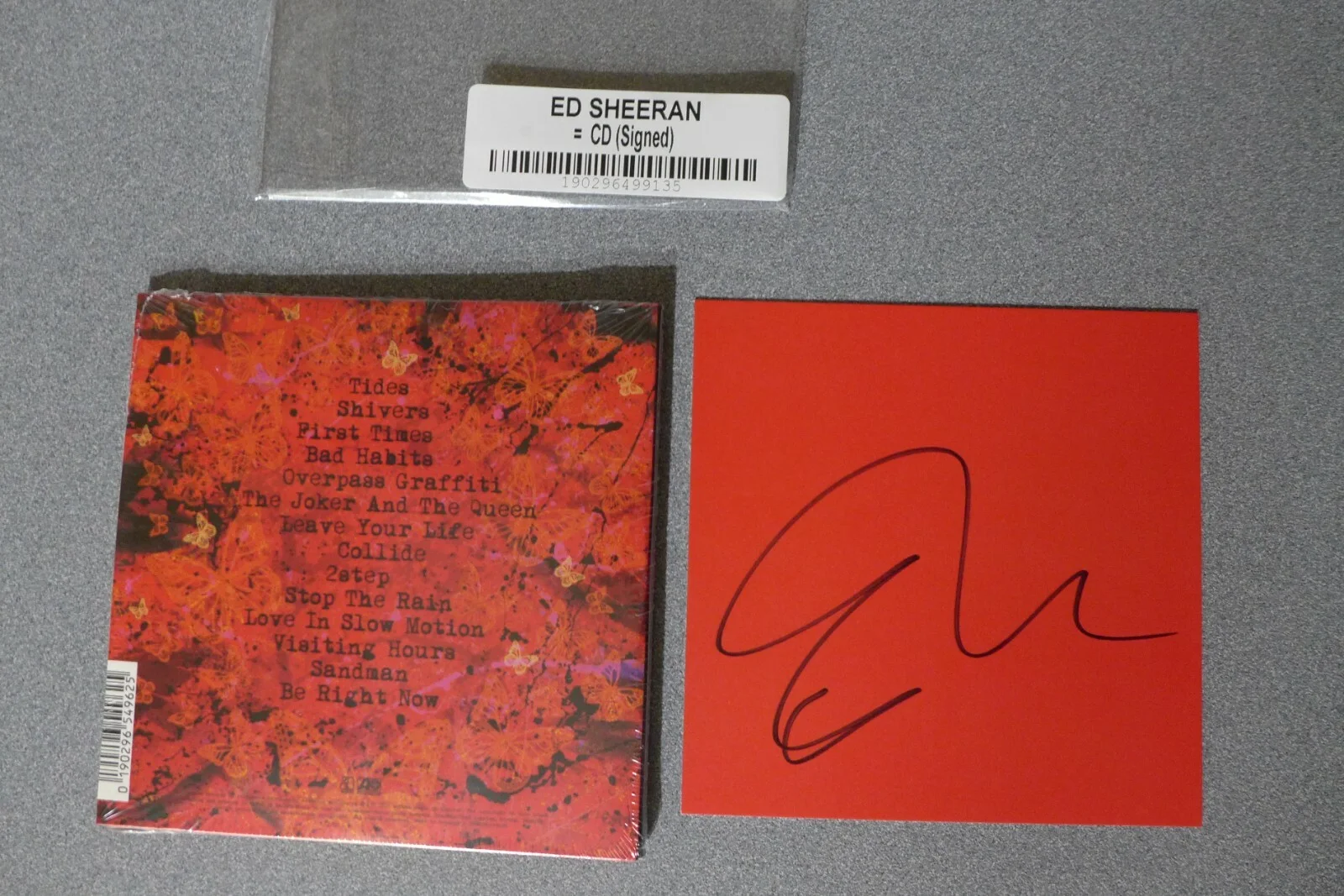 ED SHEERAN - AUTOGRAPHED "EQUALS" SIGNED ARTCARD & NEW SEALED CD 2021, image 2
