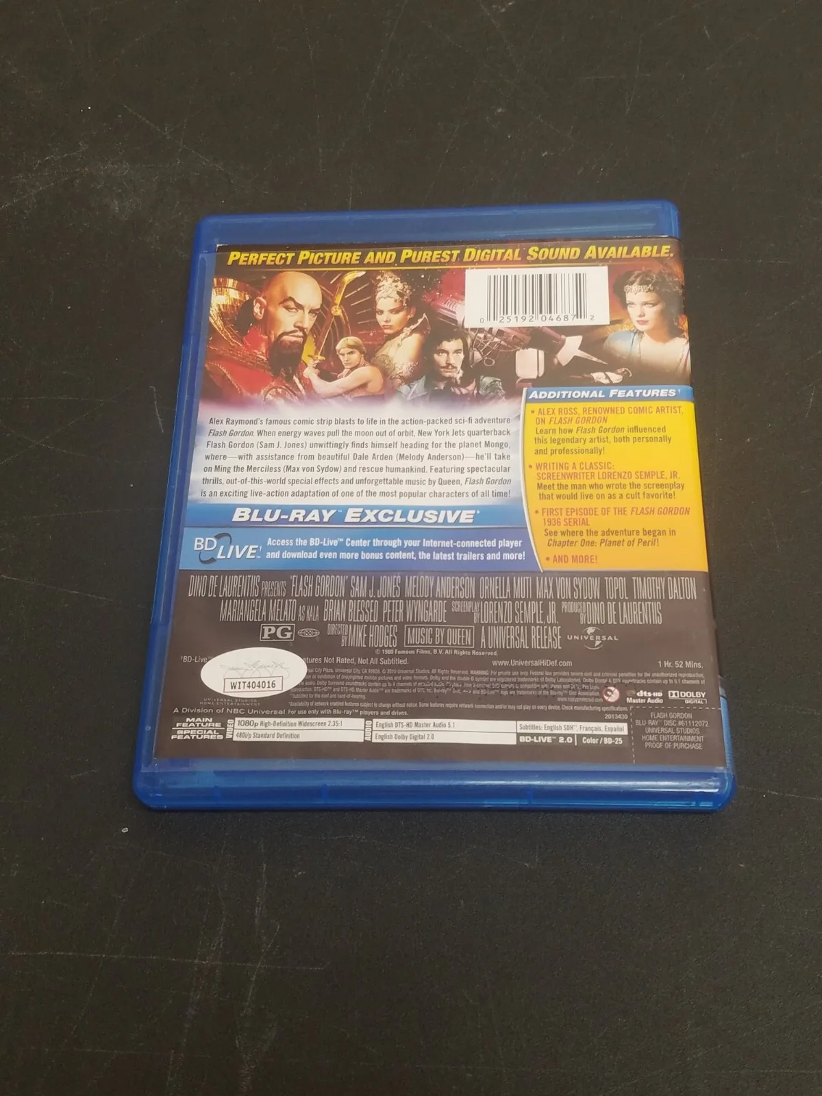 Sam Jones — Flash Gordon Sam Jones Signed Bluray Dvd, Jsa Certification, image 5