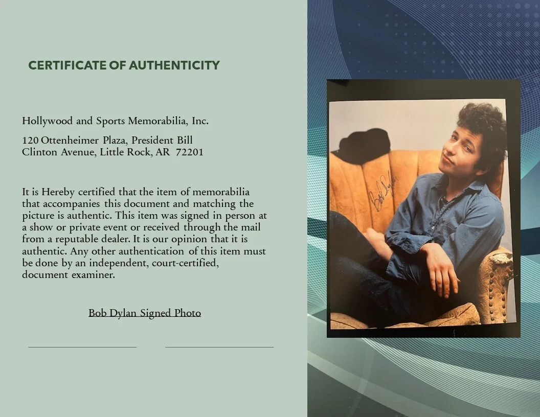 Bob Dylan Signed Photo w/COA, image 2