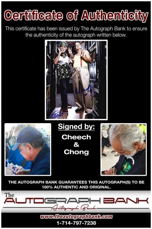 Cheech, Chong — Cheech & Chong authentic signed celebrity 8x10 photo W/Cert Autographed B0002, image 2
