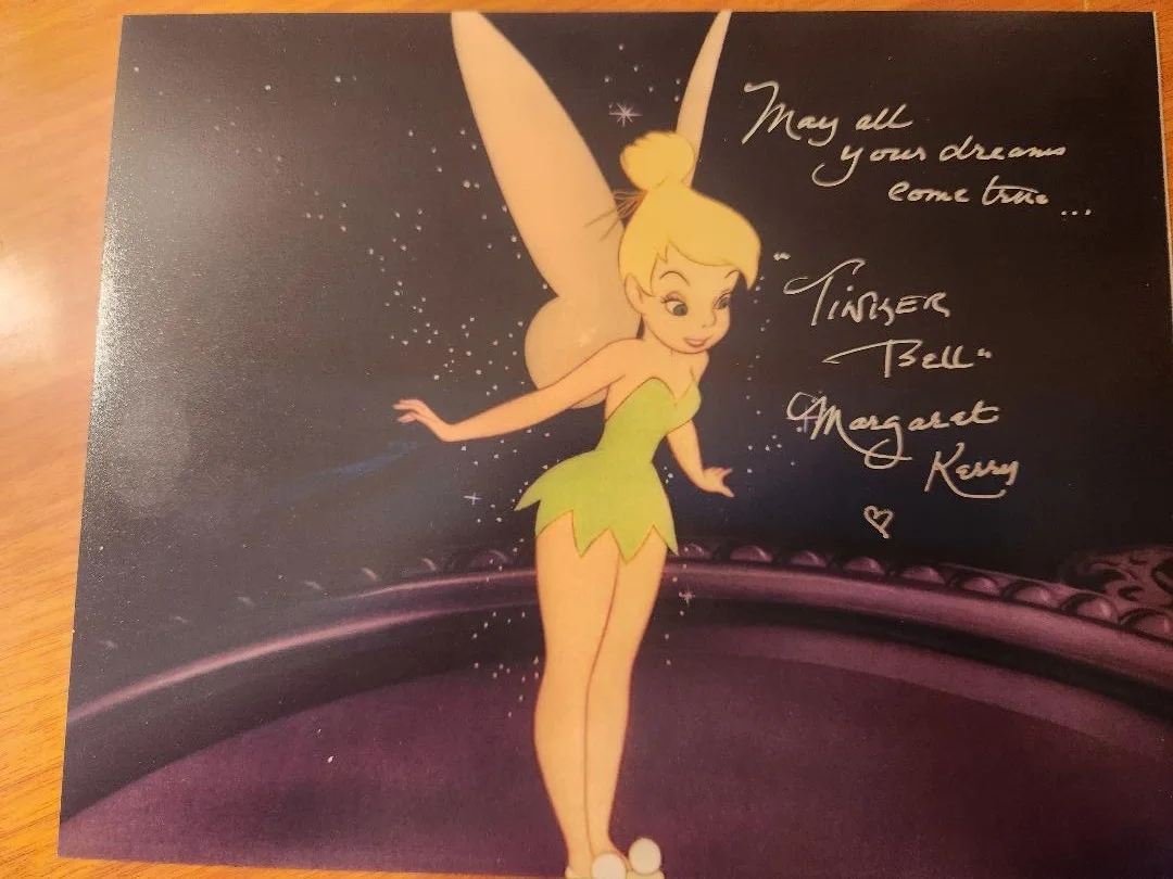 Mrgaret Kerry — Margaret Kerry signed Tinkerbell-Captain Hook. Signed COA. Disney., image 2