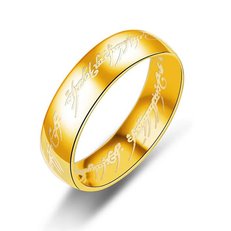 Gold Lord of the Rings One Ring Lucky Unisex LOTR New Zealand Wizard Spells Old, изображение 5