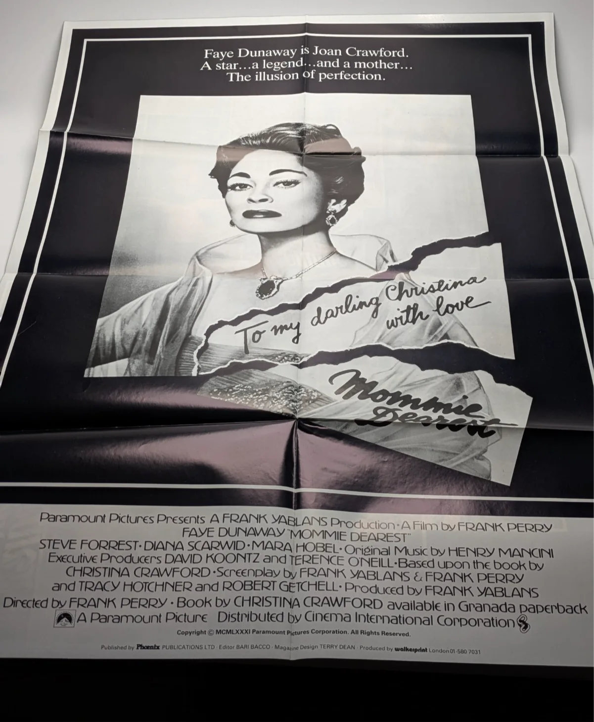 Mommie Dearest The Official One Sheet Film Poster | Paramount | SC 1981, image 3