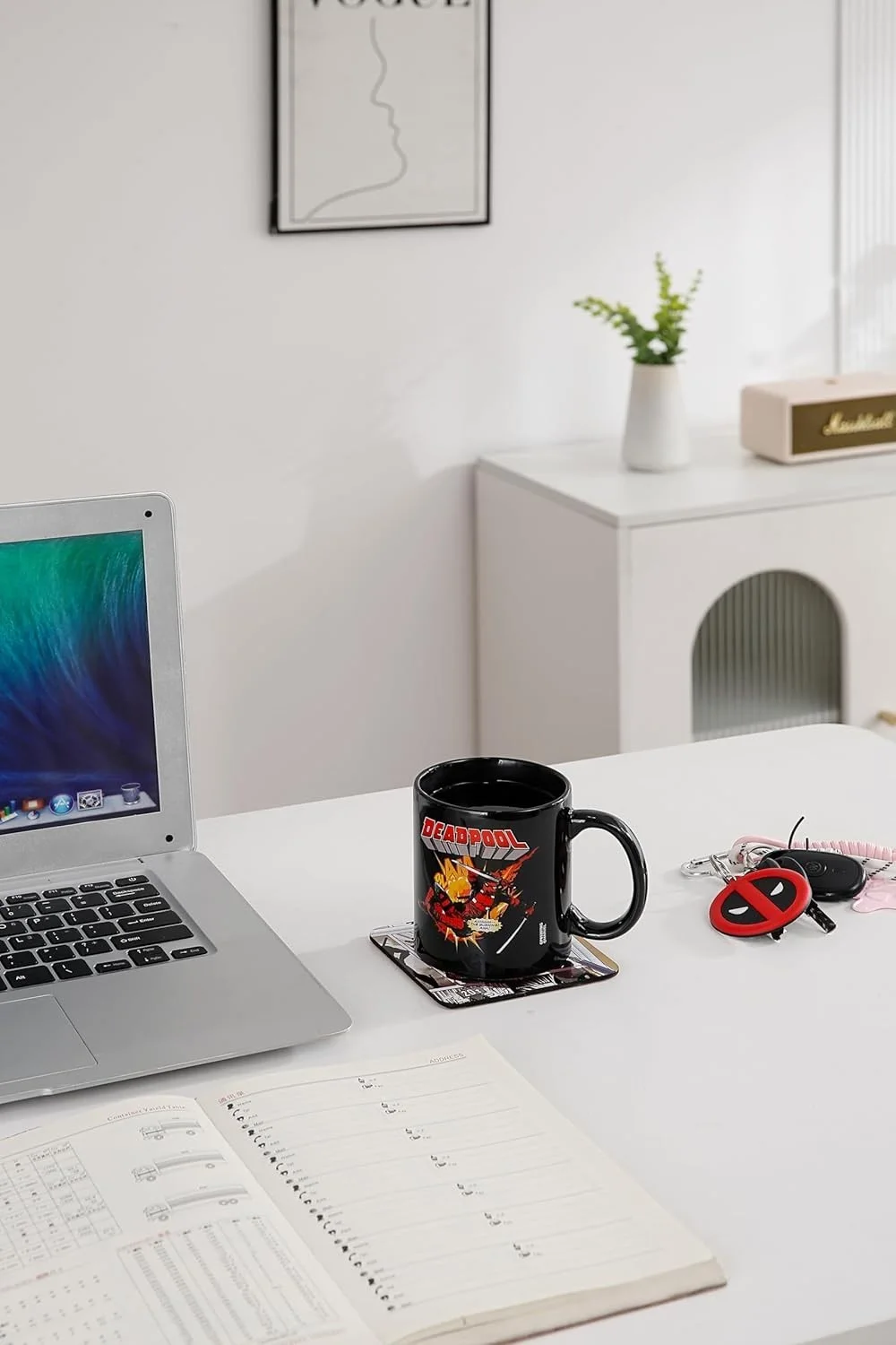 Deadpool Gift Set Coffee Mug, Coaster and Keychain Boxed Set Official Marvel, image 5