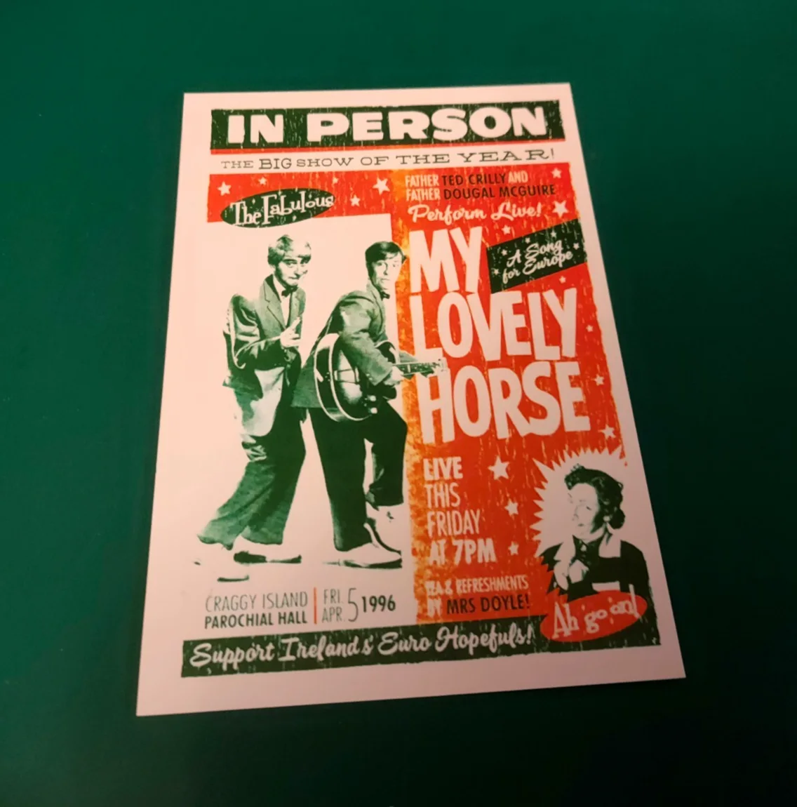POSTCARD - FATHER TED - Father Ted & Father Stone / My Lovely Horse double side, изображение 3