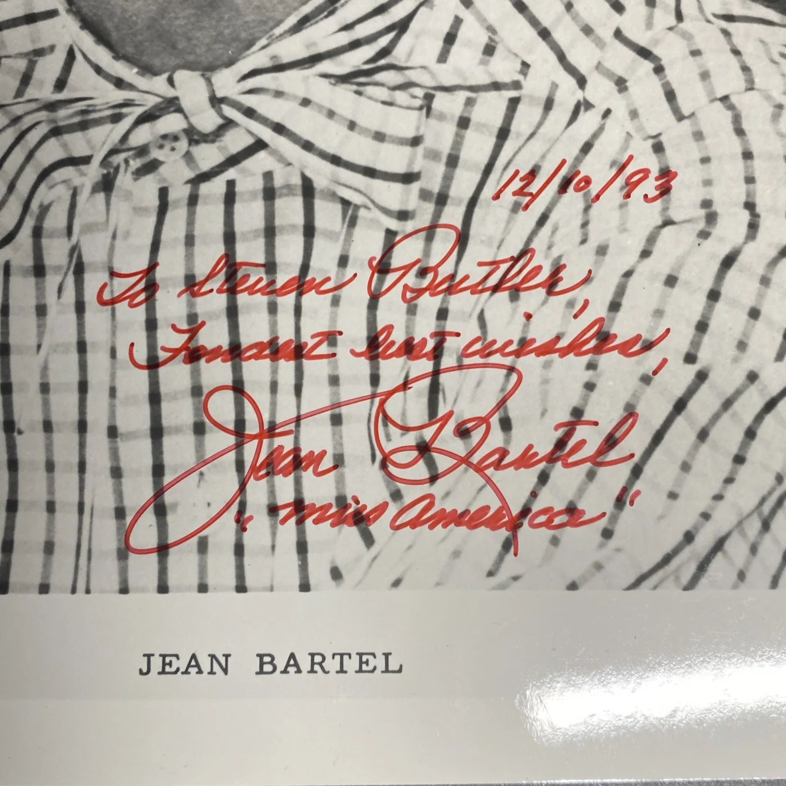 Jean Bartel: Hand Signed Celebrity Photograph 8 x 10 Inches / KSK, изображение 2