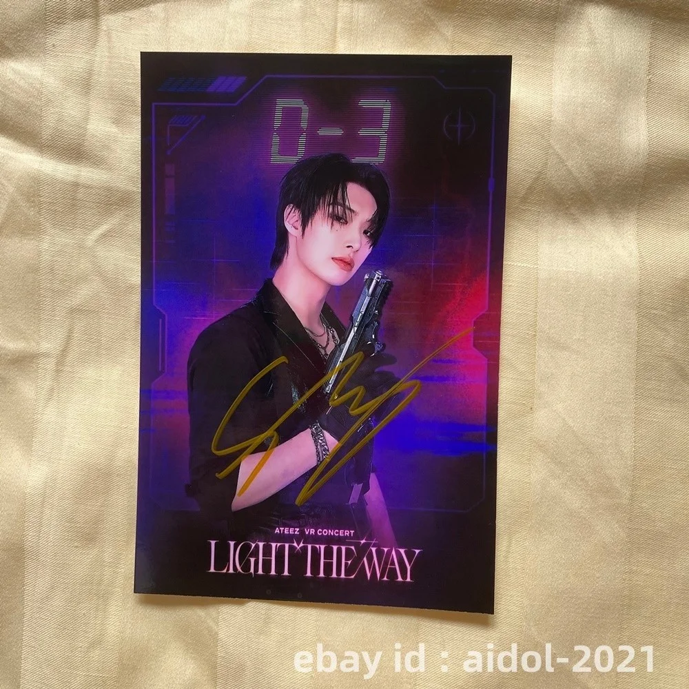 ATEEZ ateez Autographed Signed Photo Light The Way K-POP Collection 4*6 2025, image 4