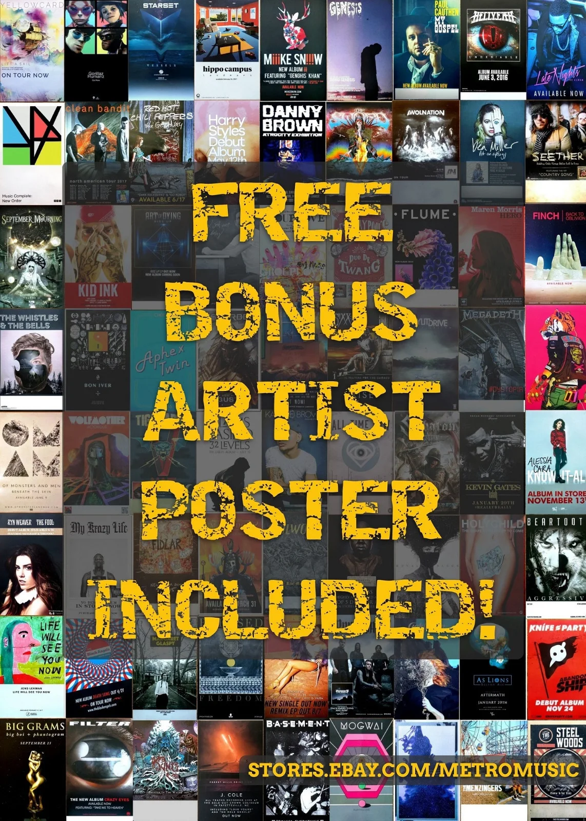 MUMFORD & SONS Wilder Mind Ltd Ed Hand Signed By All 4 Members RARE Poster Flat!, image 3