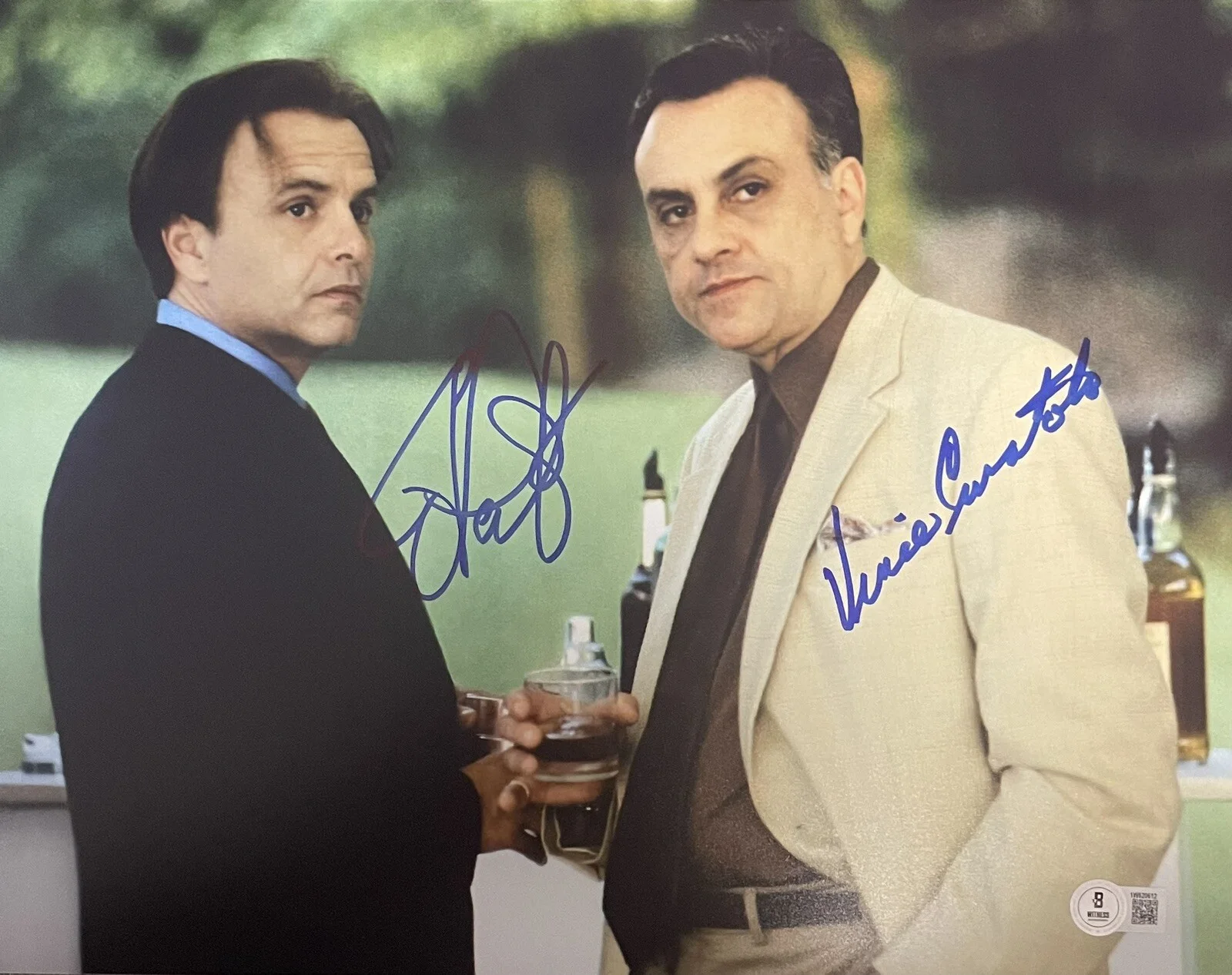 Joe Pantoliano & Vincent Curatola — Joe Pantoliano & Vincent Curatola “The Sopranos” Dual Autographed 11x14 Beckett