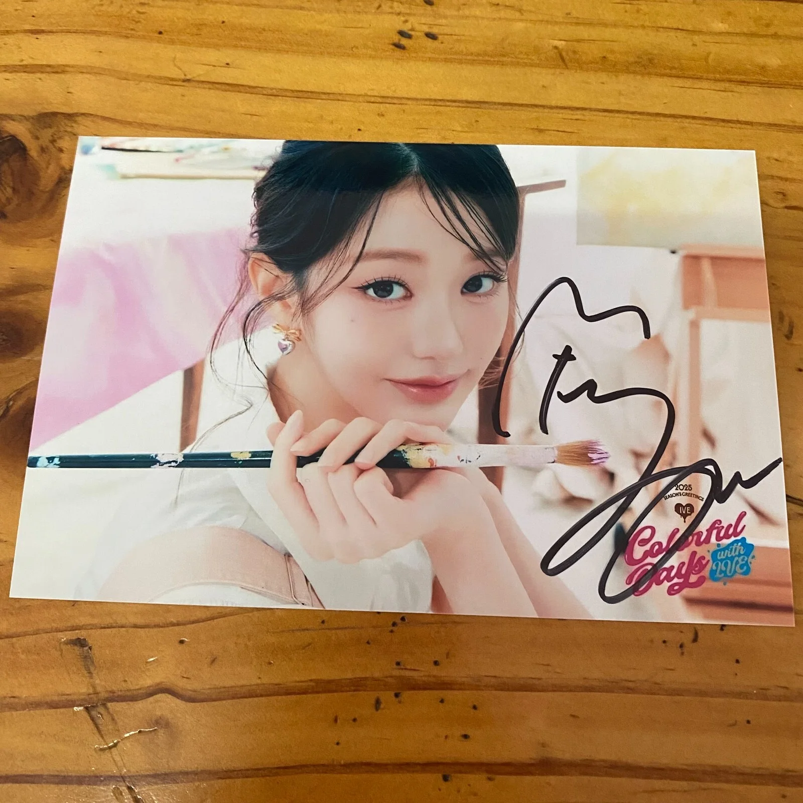 IVE Colorful Days Autographed Signed Photo K-POP Collectibles 4*6 INCHES 2025, изображение 2