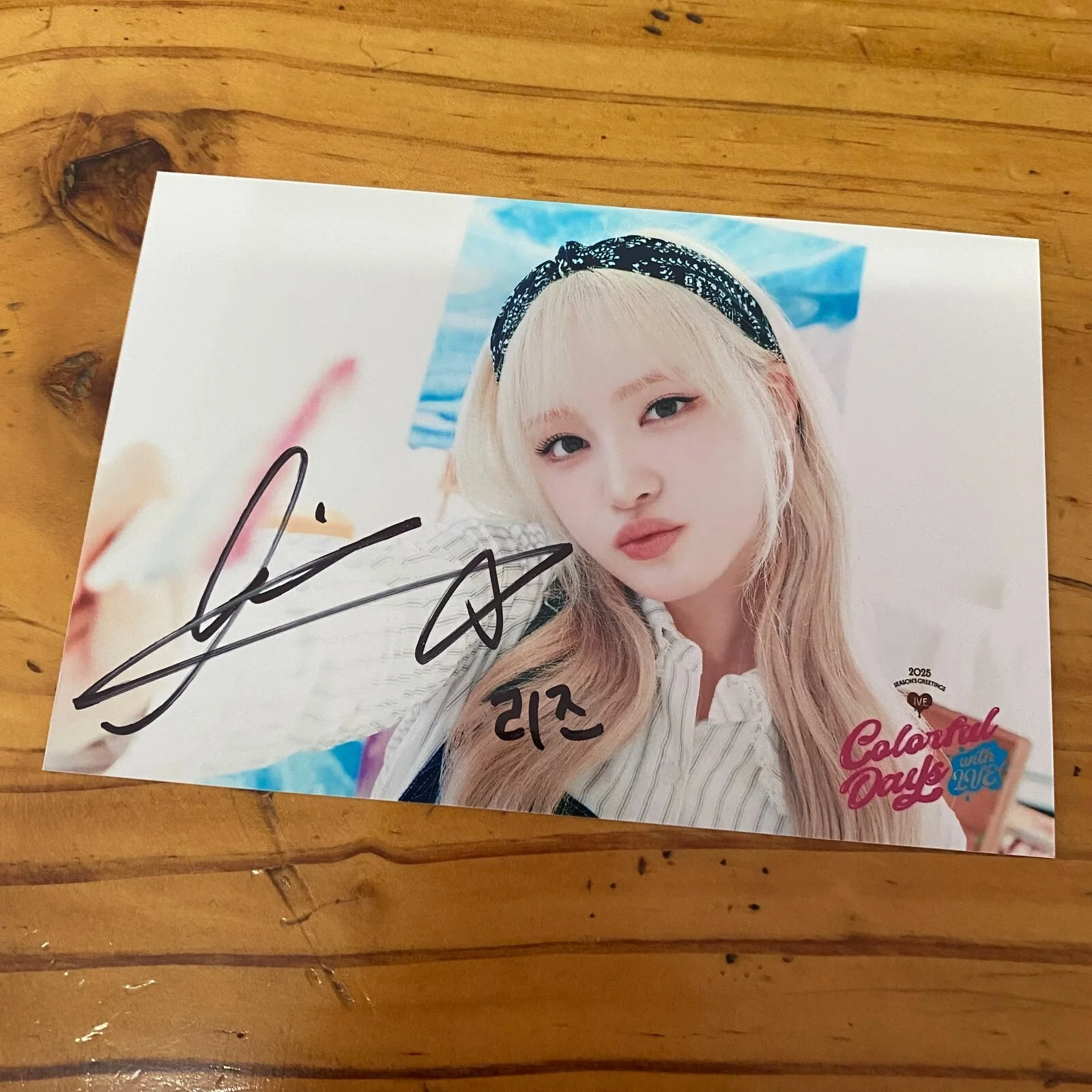 IVE Colorful Days Autographed Signed Photo K-POP Collectibles 4*6 INCHES 2025, изображение 4