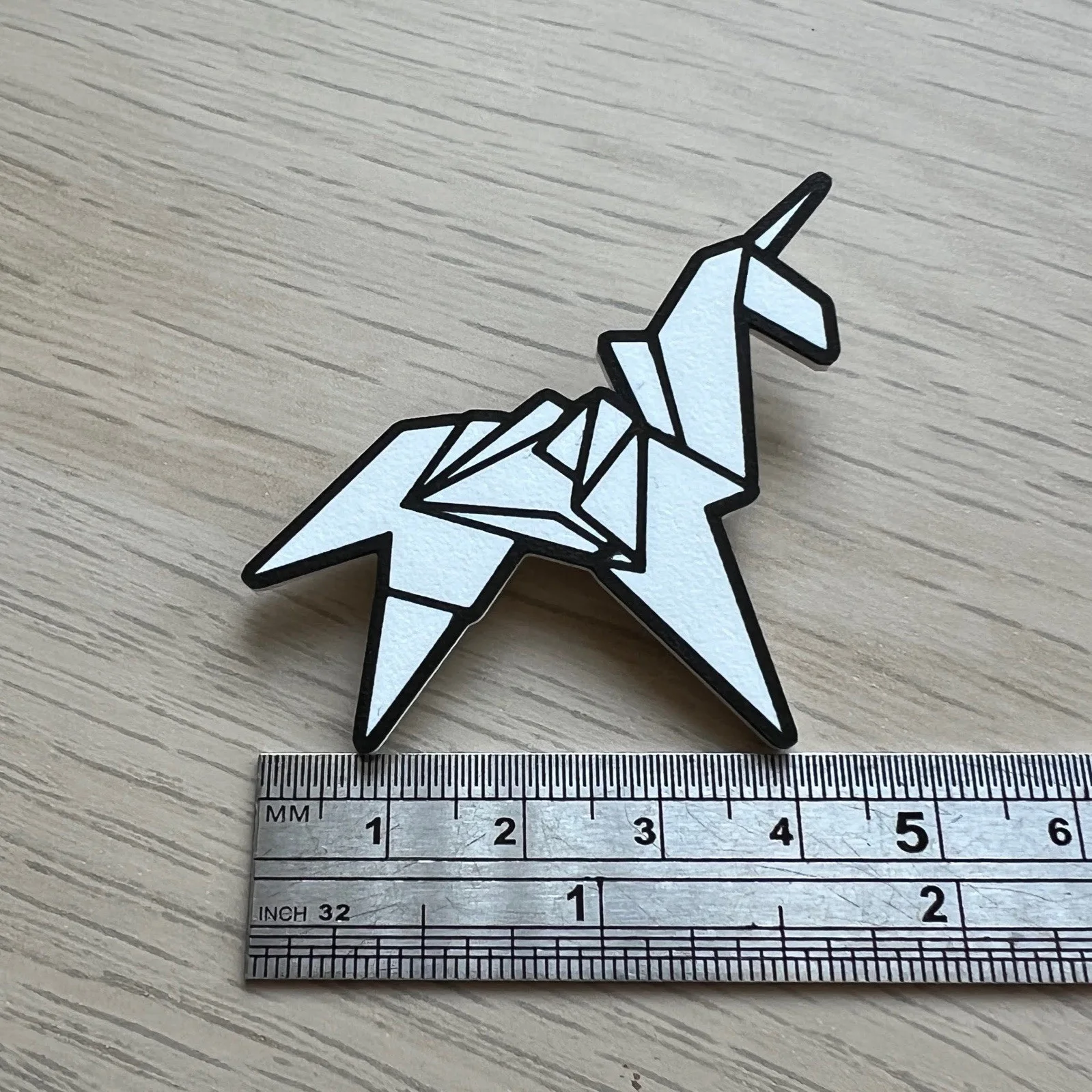 Origami Unicorn Pin Badge Brooch Blade Runner Harrison Ford Sci-fi, image 2