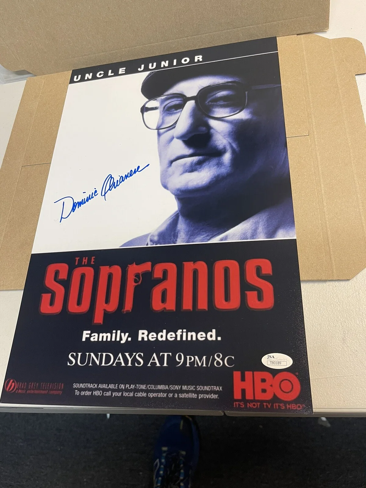 Dominic Chianese — Dominic Chianese Signed Sopranos 11x17 Autograph POSTER Photo "Uncle Jr" JSA