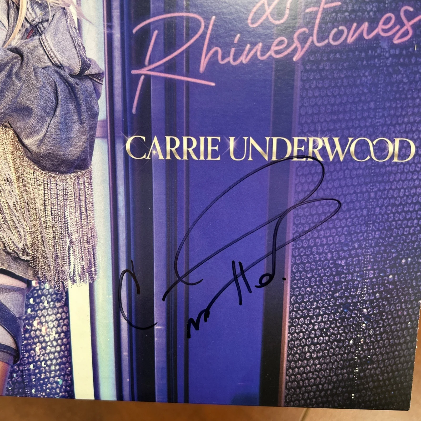 Carrie Underwood Denim & Rhinestones Signed Record Vinyl LP NEW Autographed, изображение 4