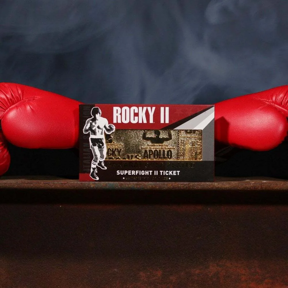 Rocky 2 24k Karat Gold Plated Replica Fight Ticket Brand New & Sealed, image 3